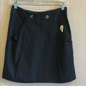 Chloe Silk Lined Black Cotton Mini Skirt Size 38 US 6